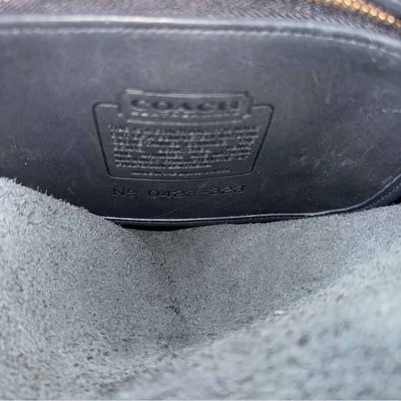 Vintage Coach Quincy Black Leather Crossbody Bag - Picture 8 of 16